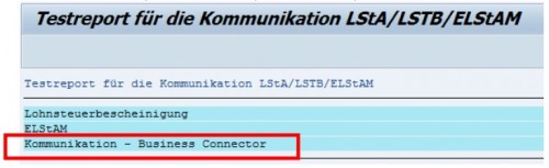 Testreport für die Kommuniaktion LStA/LSTB/ELStAM